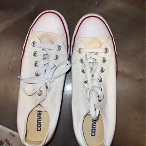 White converse size 8.5, never worn